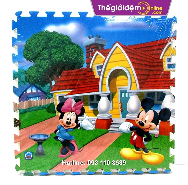 Thảm xốp Âu lạc hình chuột Mickey 60 x 60